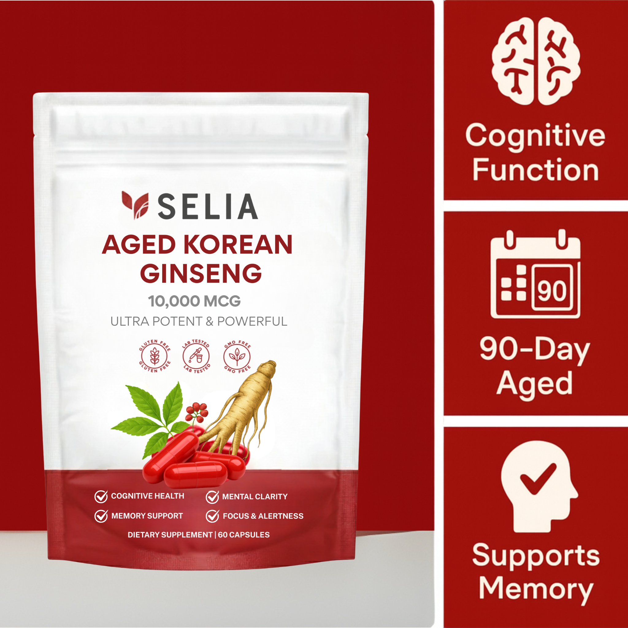 Aged Korean Ginseng - 10,000 MCG