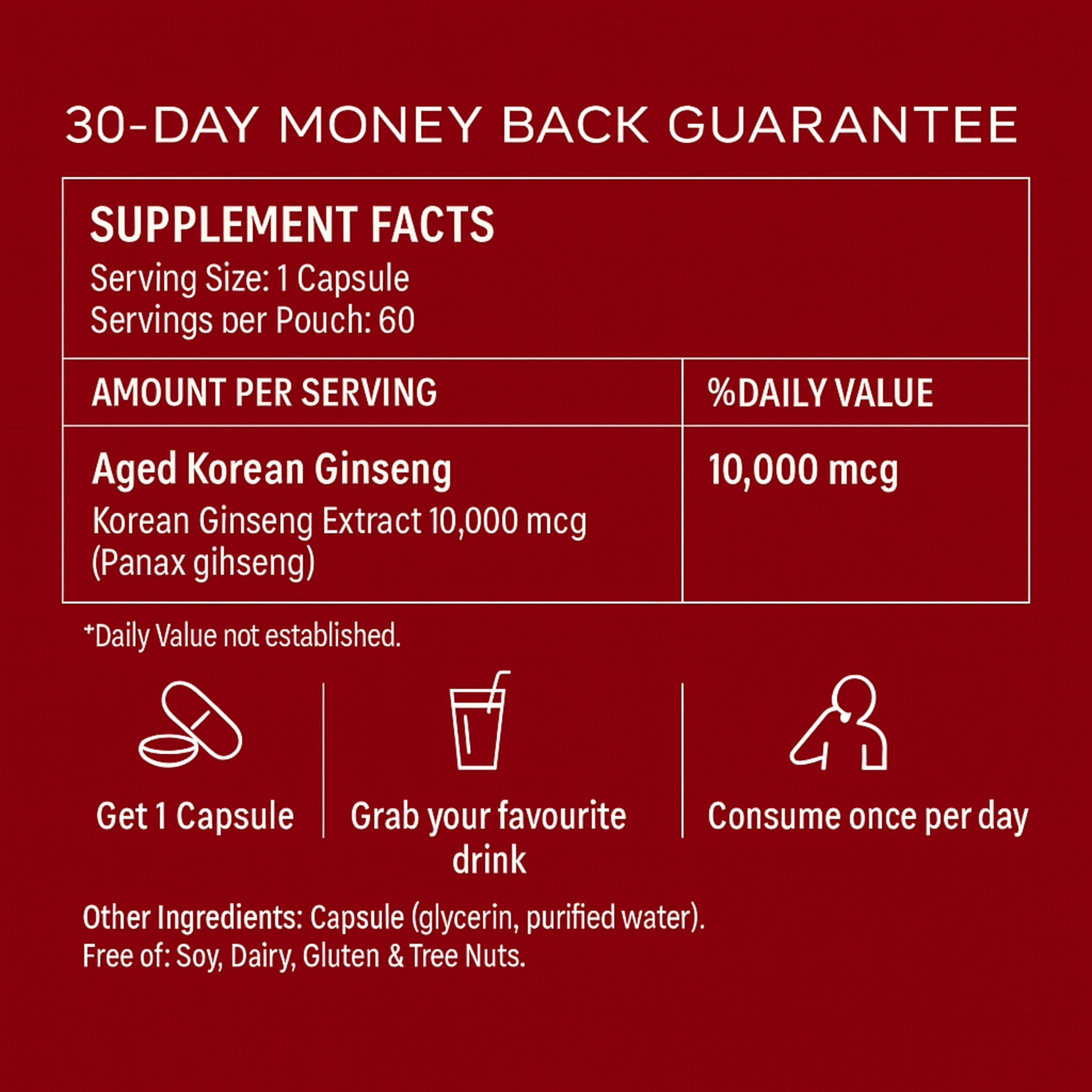 Aged Korean Ginseng - 10,000 MCG